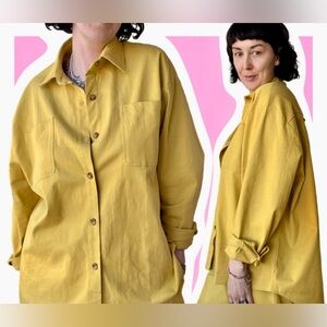Red Sky Shop “Your Favourite Shirt” - Oversized mustard button up